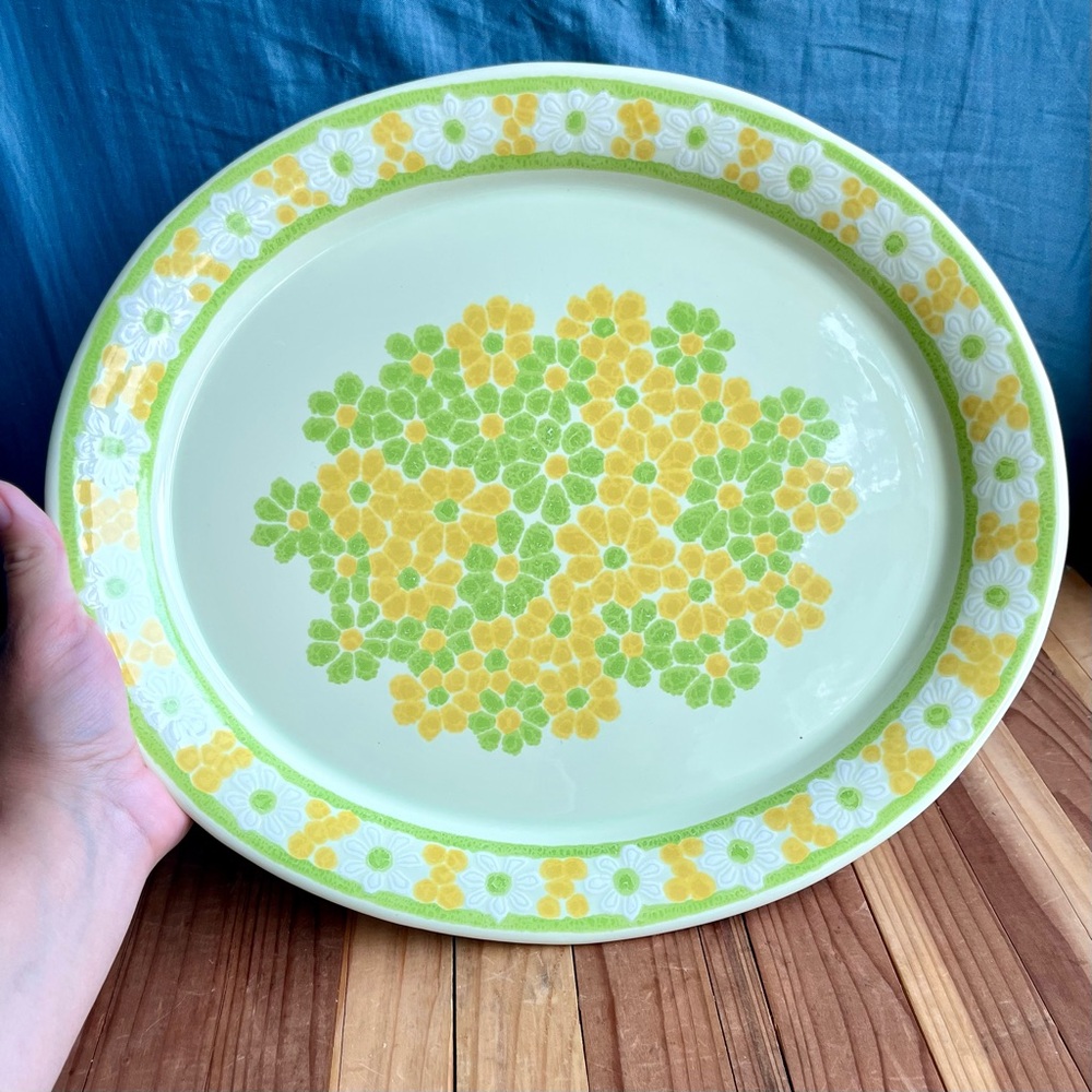 Vintage 1970’s Franciscan Picnic Mid Century Modern Earthenware 14” Platter